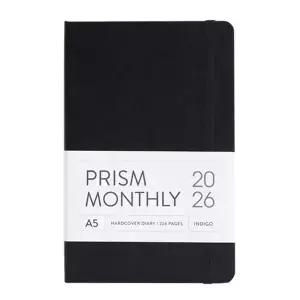 인디고 WV84IT35 다이어리 2026 프리즘 A5 먼슬리 스케줄러 (날짜형 25절 월간) (블랙)