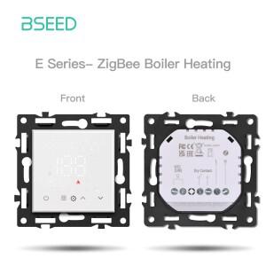 BSEED Zigbee 온도 조절기 스마트 컨트롤러 바닥 난방/보일러/물 기능 부품 유리 프레임 Tuya Smart Life