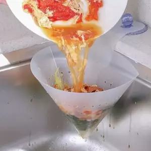(옵션 라면국물버리기)휴대용 씽크대 음식물 쓰레기 여과 선반 바구니 채반 스텐음식물거름망 음식쓰레기거