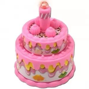 미니 생일케이크 (분홍) 3521-24P 영어노래 불빛 효과음