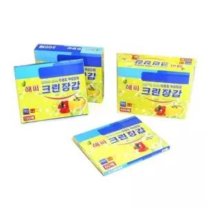( )라부 해피크린장갑 50매 비닐장갑 일회용장갑