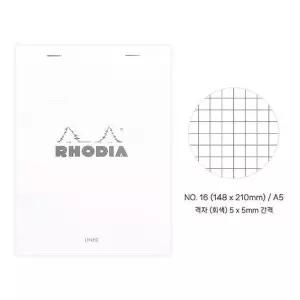 로디아 DI48EF93 화이트 메패드 No.16 격자 A5 80매 80g