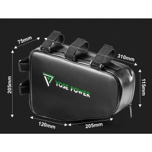 YOSE 전원 전기 자전거 리튬 배터리 가방 방수 방진 삼각형 Ebike 대 한 야외 스토리지 커버