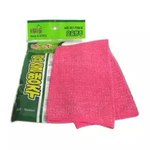 핑크 바둑 극세사행주 40cm 1장 요술 행주 세차 걸레 타월