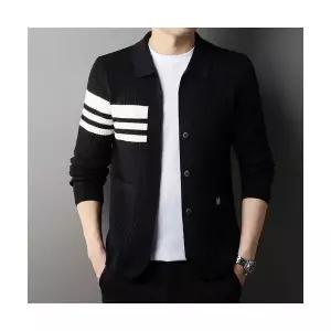 남사친 니트 봄 가을 캐주얼 데일리 브이넥 고급 카디건 스웨터 스트라이프 상의 다올3