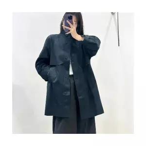 여성 데일룩 가디건 롱 가을 트렌치코트 차이나 캐주얼 하프 기장 카디건 솔리드 봄 상의 DAOL3