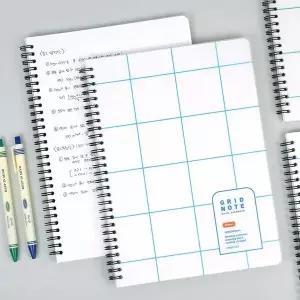 핑크풋 PP그리드노트 5mm 메모장 노트 문구