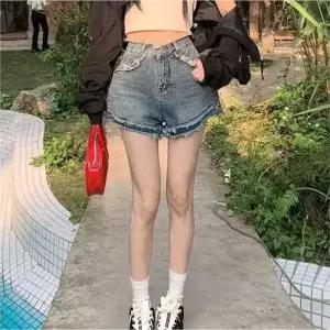 여자 데님 여름 퍼 트리밍 반바지 청반바지 핫팬츠 와이드 SPO마켓2