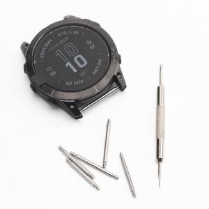 2.3mm 두께 시계 밴드 스프링 핀 Garmin Fenix6 6pro 5 EPIX Approach S70 22mm 바용 금속 링크
