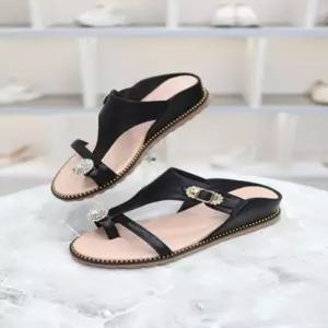 엄지쪼리 큐빅 쿠션 웨지굽 샌들 4cm BLMD500412_GN