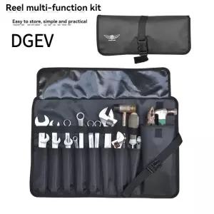 DGEV 천 롤 휴대용 파우치 가방 렌치 도구 접이식 스패너 해머 캠핑 포켓 보관 툴킷