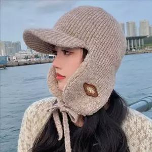 [하프클럽/]방한 귀도리 모자 벙거지 니트 귀도리 겨울 보온