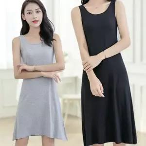 [라일리여성의류] Rly 데일리 여성 민소매 원피스 플레어 여성 미디 원