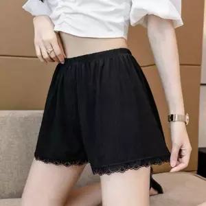 [라일리여성의류] Rly 데일리 반바지 레이스 여성 반바지 고무줄 주름