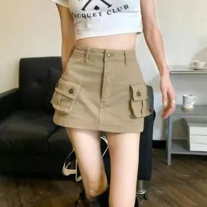 [라일리여성의류] Rly A라인 데님 스커트 여성 여름 하이웨스트 짧은