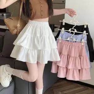 [라일리여성의류] Rly 플레어 여성 스커트 밴딩 여성 캉캉 스커트 속바