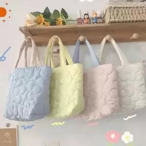[라일리] Rly 플라워 여성 토트 백 도트 백 데일리 퀼팅