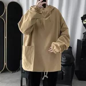 간절기 오버핏 컬러 아노락후드 바람막이 학생