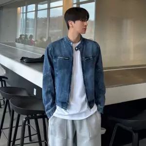 미비다 남성 데님 가을 빈티지 루즈핏 코트 숏 청자켓 상의 자켓 ADOR3