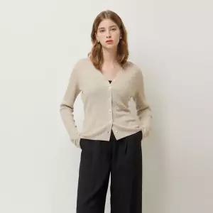 시슬리 SISLEY 브이넥 골지 니트 가디건 SAKC80561 496326