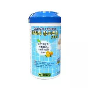 다용도 청소용 와이퍼 찌든때 기름때 대형200매입 알콜물티슈 찌든때 청소