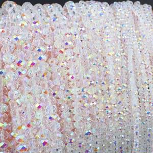 시드비즈 오스트리아 크리스탈 화이트 AB 유리 구슬 3468MM 구멍 공예 제작 루즈 쥬얼리 팔찌 투명 비즈