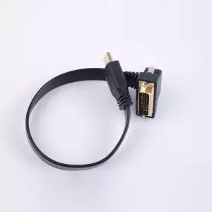 [룽스_63]젠더 HDMI M hdmitodvi to DVI 하향 꺾임 30cm