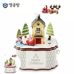 모형완구 영공방 오르골만들기 DIY 회전 우드 오르골 크리스마