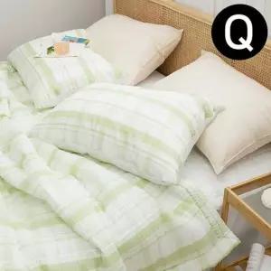 여름 간절기 이불 패드세트 슈퍼싱글 Q 올리브 그린 이불