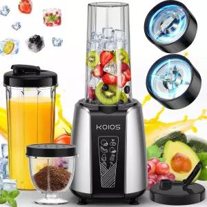 KOIOS 스무디 블렌더 쉐이크 앤 스무디용 맥스 1000W 개인 주방용 12Pcs 커피 그라인더 및 카운터탑 콤보