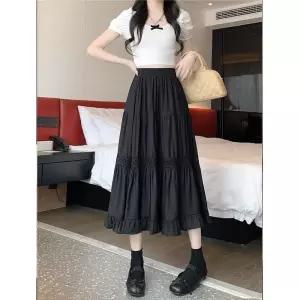 스커트 여자 볼륨 우산 레이스 케이크 쉬폰 원단 DUCHI1