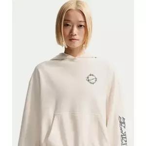 나이키 NIKE 스포츠웨어 오버사이즈 프렌치 테리 그래픽 풀오버 후디 W - 초크:헤더:라이트 미디엄 블루 IF
