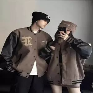 빈티지 가을 재킷 커플 스타디움 점퍼 남자항공점퍼 PU가죽 ible3