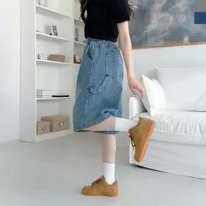 아트박스/신상오픈런 여성용 와이드핏 카펜터 밴딩 버뮤다 스타일