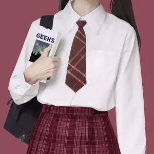 교복 체크 자동 넥타이 여성 패션넥타이