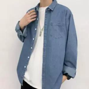 [RIZPICK]남녀공용 데일리 오버핏 청셔츠 캐주얼 루즈핏 남방 셔츠 남자