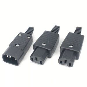 전등소켓 IEC320 C14 C15 AC PDUUPS 전기 케이블 10A 콘센트 조립 250V 패널 소켓 유선