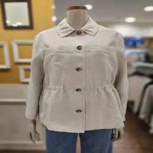 BCBG 세이브존01 스텐카라 포켓 린넨 자켓 B6B3J103(1)