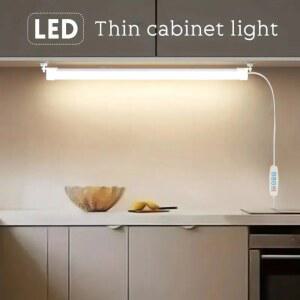 LED일자등 수납장 조명 1PC LED USB 콘센트 자석 변경 스트립이있는 디밍이 색 3 침실 주방
