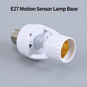 전등소켓 E27 E26 센서가있는 LED 램프베이스 AC85265V 소켓 PIR 남녀노소 전구 홀더 어댑터 변환기