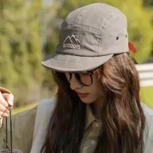 남녀공용 아웃도어 캠프캡 숏챙 캠핑 모자 커플 모자 짧은챙 볼캡 낚시 등산용 야외 활동 캡 스트릿 패션