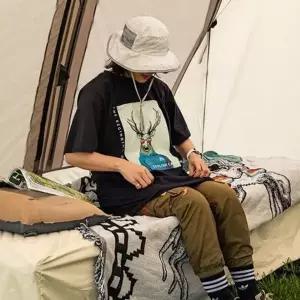 (사이즈 XXL)여자티셔츠 남자티셔츠 캠핑 남성티셔츠 아트페인팅 남자 반팔티 티셔츠 데일리 XXL 카즈미 여