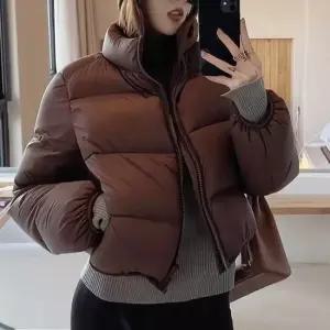 여성숏패딩 숏패딩 여성 크롭 하이넥 보온 따뜻 방한 겨울 오버핏