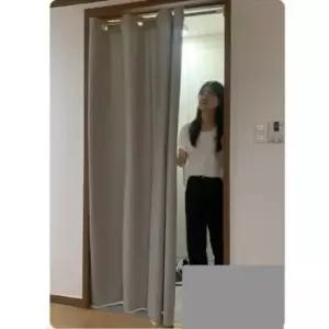 그레이 150x200 가리개 가림막 압축봉 포함 공간분리