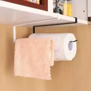 Hanging Kitchen Paper Towel Rack Roll Plastic Wrap Rag Organizer For Cabinets Bathroom