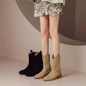 9680 스웨이드 여성부츠 미들부츠 방한 겨울 (9183367A)