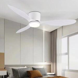 조명기구 42 52 인치 천장 선풍기 팬 LED 3 속도 조명 바닥 6 색 조명이있는 원격 제어