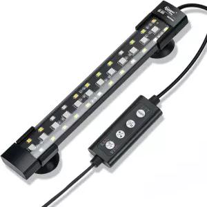 하이거 24/7 모드 잠수식 수족관 LED 조명 3열 비즈 7가지 색상 자동 켜짐 일출-일광-달빛 타이머 밝기