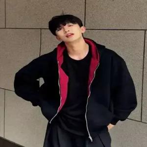 토르 남성용 빈티지 가을 카디건 빳빳후드 핏 쇼트 맨투맨 OPH3