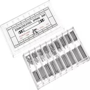 ucell 시계 밴드 링크 핀 세트 270pcs 14mm 다이아 스테인리스 스틸 더블 플랜지 엔드 스프링 바 핀각